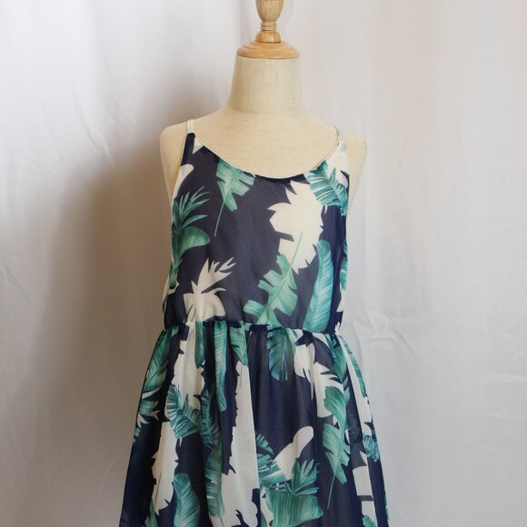 Tropical Print Sundress Girls Size 12-13 - Picture 1 of 9